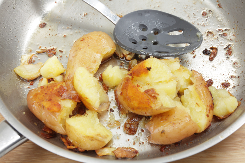 fried crushed potato